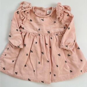 Rise Little Earthling Long Sleeve Ruffle Holiday Dress